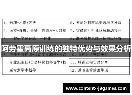 阿劳霍高原训练的独特优势与效果分析 阿劳霍高原训练的独特优势与效果分析